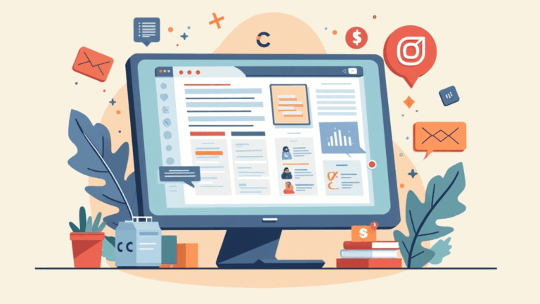 Computer screen showing a home business blog from a Wealthy Affiliate Member