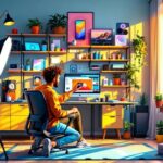 YouTube Affiliate Marketer Illustration